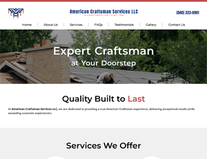 Screenshot of americancraftsmanservices.com